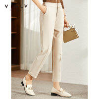 VIMLY Spring Autumn Womens Suit Pants 2021 Elegant High Waist Solid Office Lady Loose Trousers Bottoms Female Clothes F9203