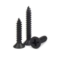 100PCS M1 M1.2 M1.4 M1.7 M2 M2.2 M2.6 M3 Mini Small Black Steel Cross Phillips Flat Countersunk Head Self Tapping Wood Screw Nails Screws  Fasteners