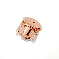 Free Shipping-5 Sets Rose Gold Tone Trunk Lock Handbag Bag Accessories Purse Snap Clasps/ Closure Locks 3.5x3.8cm