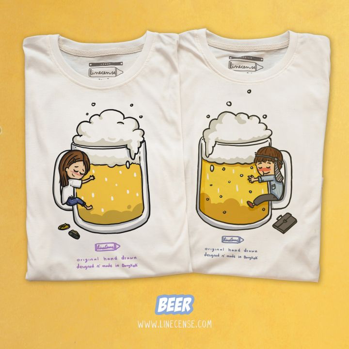 beer-girl-amp-beer-boy-เสื้อยืด-ลายกอดเบียร์-เสื้อคู่