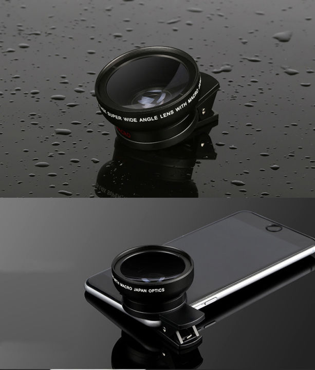 2-in-1เลนส์โทรศัพท์มือถือเลนส์กล้องมาโครโทรศัพท์เลนส์กล้องเลนส์กว้าง0-45x-49mmuv-มุมกว้าง-เลนส์มาโครโทรศัพท์เลนส์กล้องสำหรับ-iphone-android