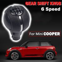 Manual Transmission Black/Red 6 Speed Gear Shift Handle Knob Cover Shifter Lever Handle Stick For Mini Cooper F55 F56 F54 F60