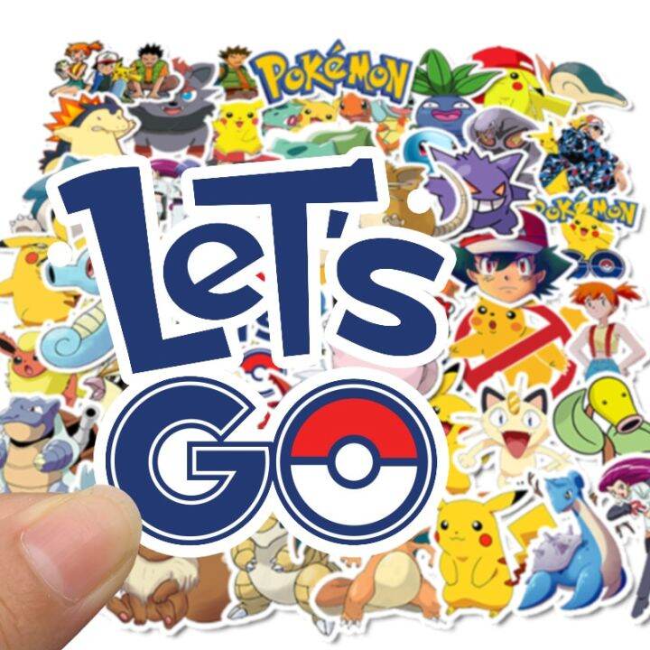 50-100pcs-pokemon-stickers-kawaii-pikachu-skateboard-bicycle-guitar-laptop-kids-waterproof-stiker-toys-stickers-labels