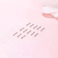 12Pcs Nose Studs Rings Made with Crystal Piercing Pin Body Jewelry Surgical Stainless Steel 4 Prongs Setting Nose Stud Set