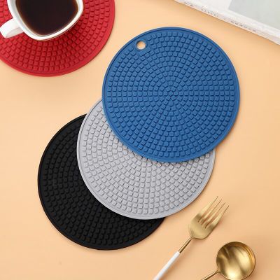 Onlycook Silicone Mat Circular Non-slip Heat-Resistant Table Mat Kitchen Accessories Placemats For Dining Table