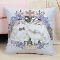 Lolita Hakimi double-sided printed cushion 45X45 cat pillowcase sofa bed modern home decoration