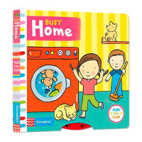 Busy home English original picture book busy home busy series cardboard mechanism Activity Book