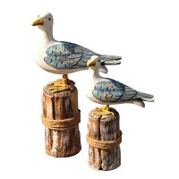 Handicraft Decorations Mediterranean Exquisite Gifts Wooden Home Decorations Childrens Room Stump Bird