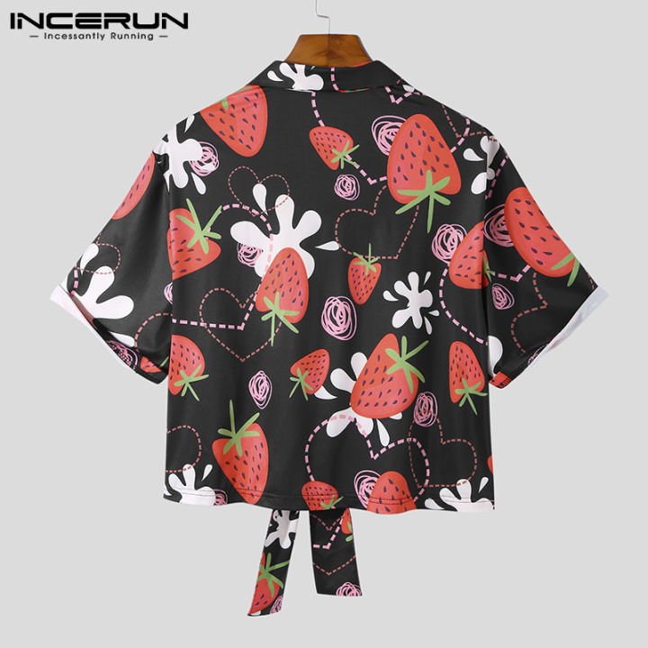 incerun-เสื้อแขนสั้นบุรุษ-เสื้อฮาวายลายดอกไม้เสื้อใส่ชายหาด-สไตล์ตะวันตก