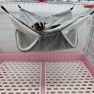 Hot Plush Hamster Hammock Double-Layer Thicken ถุงนอนอุ่น Nest แขวนกรงสำหรับกระรอก Ferret กระต่ายสัตว์เลี้ยง Bed