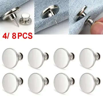 Nail-free Metal Jeans Button Snaps Detachable Pants Clips Buttons