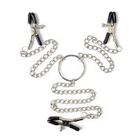 Samox Stainless Steel Metal Chain Nipple Milk Clips Breast Clip Sex Slaves Nipple Clamps Sex Toys Butterfly Style For Couples