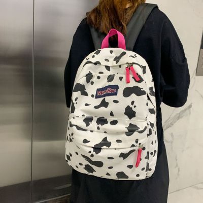 Womens Backpacks Leopard Pattern Canvas Students School Bags for Women Teenager 2021 Casual Travel Female Backpack Schoolbag