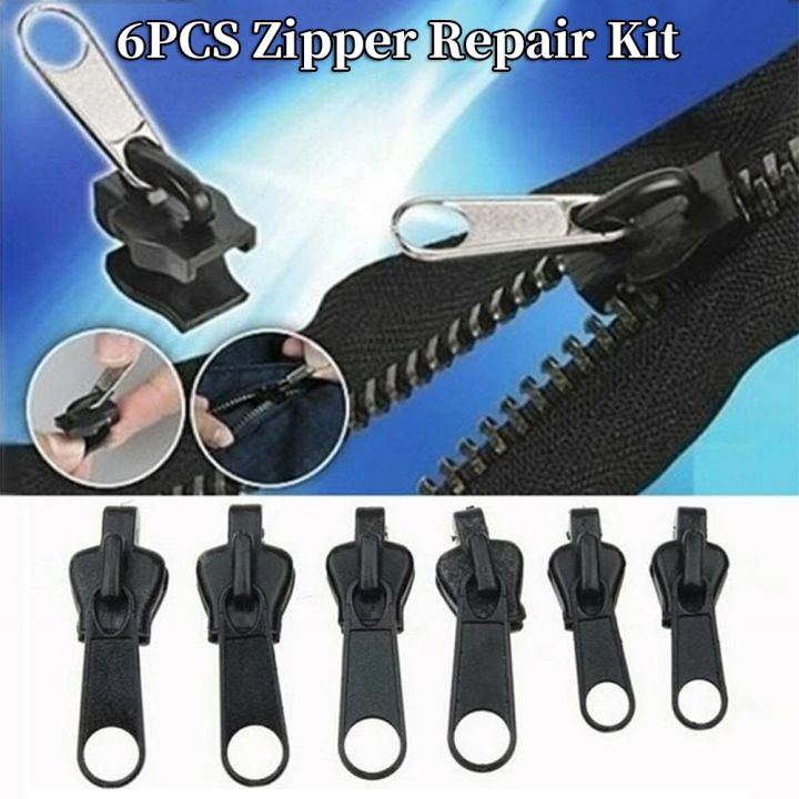 6Pcs Fix Zip Puller Instant Zipper Clip Zip Quick Fix Zip Puller Repair Kit  Zipper Replacement