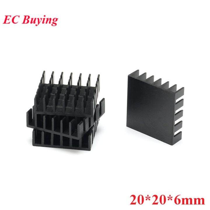 10pcs 20206mm Heatsink Cooling Fin Cooler Aluminum Radiator Heat Sink For Chip Led Power Ic 6610