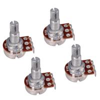 ；‘【； 2X 4Pcs -Ohm Long-Shaft Guitar Volume  Audio Taper Potentiometer Pots