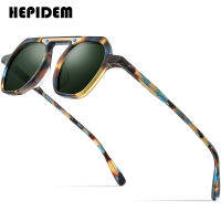 HEPIDEM Acetate แว่นกันแดดโพลาไรซ์ผู้ชาย2022ใหม่ Retro Vintage รอบแว่นตากันแดดสำหรับผู้หญิงแว่นตากันแดด9174T