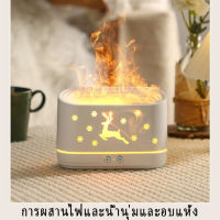 เครื่องพ่นไอน้ำอโรม่า Aromatherapy Humidifier รุ่น JS-1 สีขาว แบบสาย USB ความจุ 300 ml ไฟ LED 2 สี