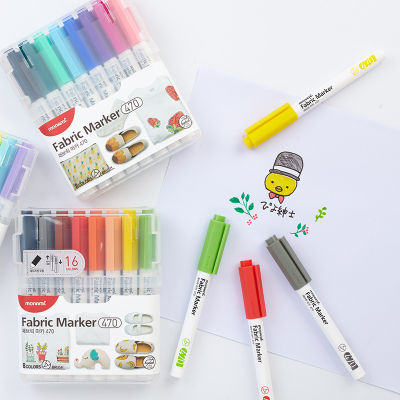 Monami 470ผ้าแปรง Markers Set Pulpen วาดสำหรับเสื้อผ้าผ้าใบ DIY รองเท้าอุปกรณ์วาดรูปศิลปะเครื่องเขียน Marker ปากกา