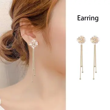 Korean sale long earrings