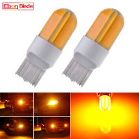 2Pcs T20 7440 W21W WY21W LED Car Lights COB 48SMD Silicone Bulbs Amber Yellow Orange For Auto Turn Signal Light Bulb Lamp 12V DC