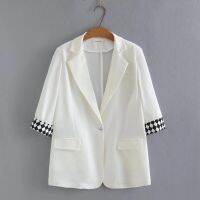 【มีไซส์ใหญ่】Plus Size Womens Spring Autumn Button Up Blazer Ladys Officewear Formal Blazers A-line Suit Jacket