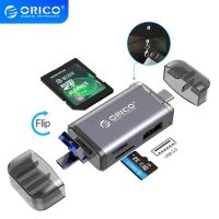 Orico 6 in 1 อะแดปเตอร์การ์ดรีดเดอร์ USB 3.0 Micro B Type C เป็น SD TF TF SD OTG สําหรับโทรศัพท์มือถือ แล็ปท็อป