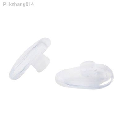 Soft elliptical silicon nose pad for glasses (transparent 5 pairs)