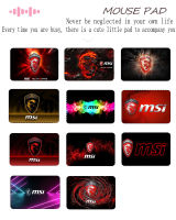 MSI แผ่นรองเมาส์ขนาดเล็ก Gamer ลื่นยางอุปกรณ์เล่นเกม M Ousepad แป้นพิมพ์แล็ปท็อปคอมพิวเตอร์ความเร็วหนูโต๊ะเมาส์เล่นจ้า