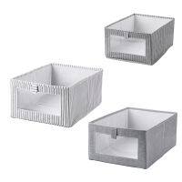 Fabric Storage Bins with Window,Foldable Closet Organizers for Shelves, Drawer Organizers 2 Pack