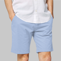 Shorts Man กางเกงขาสั้นผู้ชาย สีฟ้าอ่อน (เอวตะขอ)