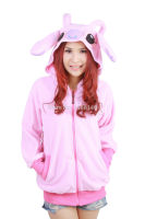 Kigurumipink Stitch เสื้อกันหนาวหมวก Hoody เสื้อผ้าคอสเพลย์