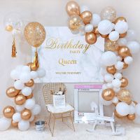 （koko party supplies） Golden GlitterTheme วันเกิดงานแต่งงาน KIDS Party Idea Baby Shower Ballon Centerpieces Gold Background Decoration