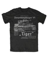 hot【DT】 German Armored Troops Tiger Printed Armoury Cotton Short Sleeve Men T Shirt Oversized Streetwear Tees