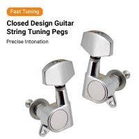 6pcs Sealed Guitar String Pegs Locking Tuners 3L3R Tuning Pegs String Tuners Electric Acoustic Guitar Tuner Machine Heads Knobs