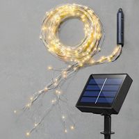 Solar Garland Lights Outdoor Multi Strand Waterproof Solar Fairy Lights for Garden Patio Tree Party Wedding Decoration