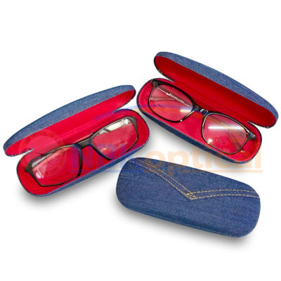 กล่องแว่นตาแฟชั่นแบบยีน (สีแดง) ( 1แพ็ค 10ใบ ) ราคา220บาท