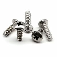 10/50 M1.2 M1.4 M1.6 M2 M2.2 M2.6 M3 M3.5 M4 M5 A2 304 Stainless Steel Cross Phillips Pan Round Head Flat End Self Tapping Screw Screw Nut Drivers