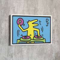 Keith Haring Contemporary Art Canvas Printkeith Haring PopHoliday Gifts,Canvas Prints,Custom Photos,Wedding Photos,Family Photos,1PCS No Frame Or Wooden Inner Framed Or Aluminium Alloy Metal Frame