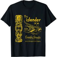 The Islander Los Angeles CA วินเทจ O-คอผ้าฝ้ายเสื้อยืดผู้ชายลำลองชายแขนสั้นประเดิมท็อปส์ฮาราจูกุ StreetwearHigh คุณภาพ