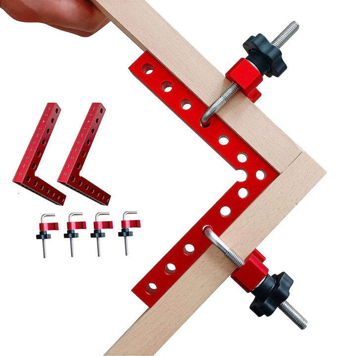 Aluminum Alloy Right Angle Clamps Positioning Square Ruler for Fixed