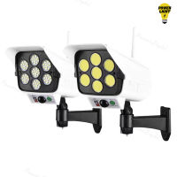 Powerlight CL กล้องไฟโซล่าเซลล์ 180W โซล่าเซลล์ 77SMD/COB รูปทรงกล้องวงจรปิด กล้องวงจรปิดปลอม ไฟถนน