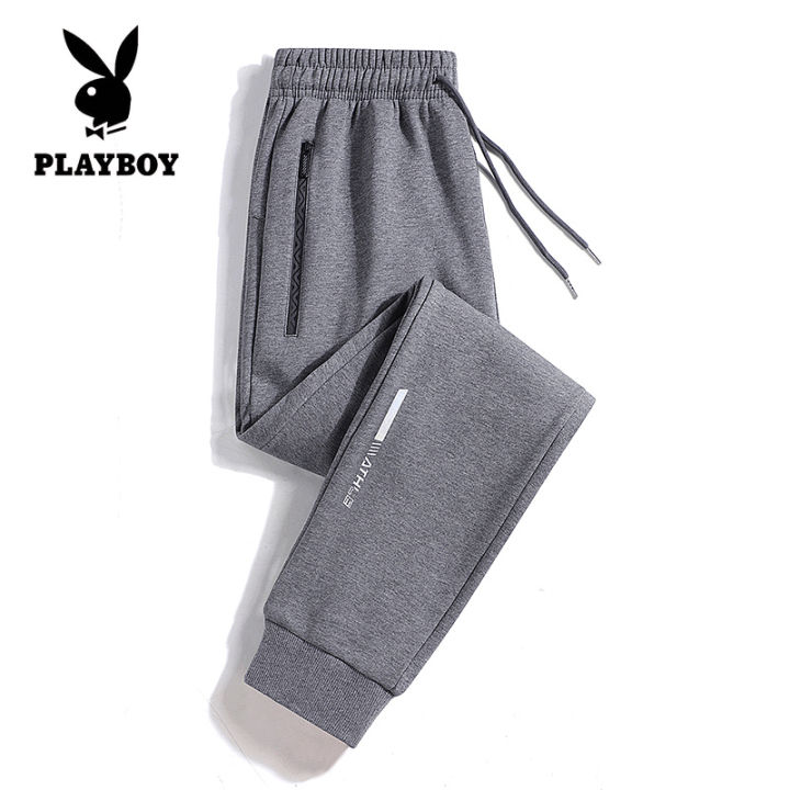 playboyกางเกงวอร์มลำลองสำหรับผู้ชาย-กางเกงผู้ชายแบรนด์แฟชั่นคุณภาพสูง