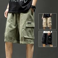 【คุณภาพสูง】Summer Loose Straight Multi-pocket Casual Cargo Pants Shorts Men