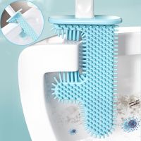 Cactus Toilet Brush No Dead Angle With Quick drying bracket set Flat Head Flexible Soft Brush Bathroom Accessories