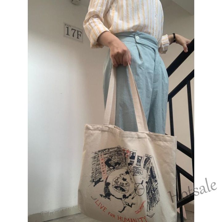 hot-sale-c16-new-explosive-canvas-bag-womens-single-shoulder-large-capacity-student-handbag-ins-japan-and-south-korea-original-comic-female-bag-convenient-environmentally-friendly-shopping-bag-travel-
