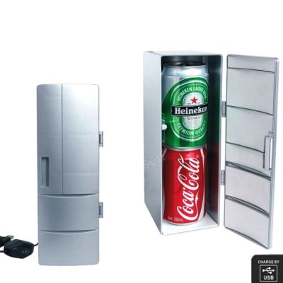 Mini USB Fridge Freezer Cans Drink Beer Cooler Warmer Travel Refrigerator Icebox Car Office Use Portable mini Refrigerator