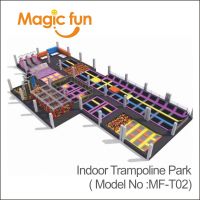 MAGIC FUN indoor playground children amusement equipment plastic playground for CE certified large trampoline park