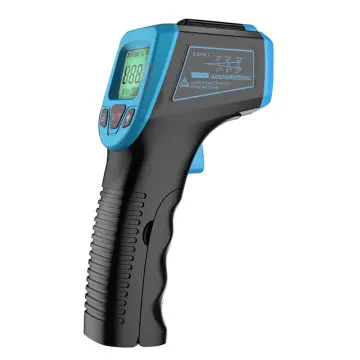 Blue Digital Infrared Thermometer Laser Industrial Temperature Gun  Non-contact With Backlight -50-380cnot For Humansbattery Not Included