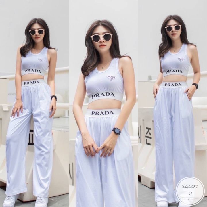 ml007-new-arrival-set-เสื้อกล้ามครอปทรงสปอร์ต-เข้าชุดกับกางเกงขายาวทรงปล่อย-แต่งขอบยาง-ทั้งเสื้อและกางเกง-สกรีนช่วงอกด้วยค๊า-รุ่นนี่ขายดีทุกลาย-ใส่เปน-everyday-looks-ได้เลยนะคะ-ของมันต้องมีแล้วค๊าแมม๊